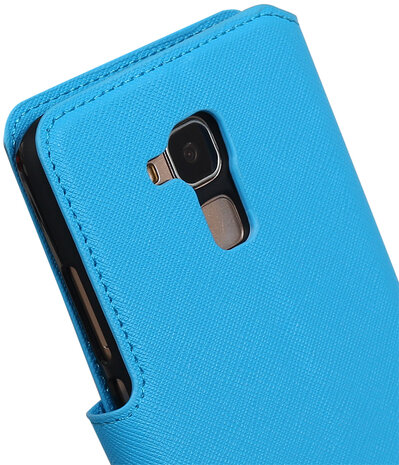 Blauw Huawei Honor 5c TPU wallet case booktype hoesje HM Book