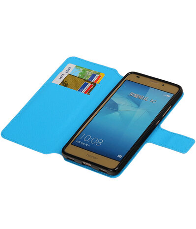 Blauw Huawei Honor 5c TPU wallet case booktype hoesje HM Book