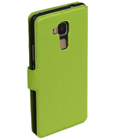 Groen Huawei Honor 5c TPU wallet case booktype hoesje HM Book