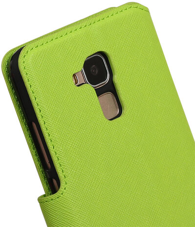 Groen Huawei Honor 5c TPU wallet case booktype hoesje HM Book