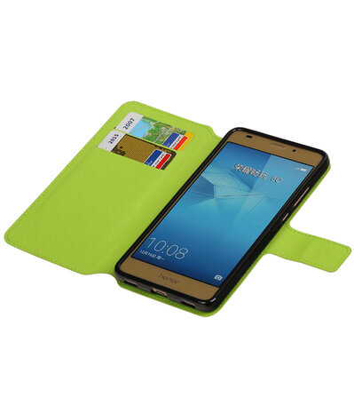 Groen Huawei Honor 5c TPU wallet case booktype hoesje HM Book