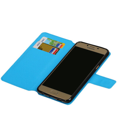 Blauw Samsung Galaxy C5 TPU wallet case booktype hoesje HM Book