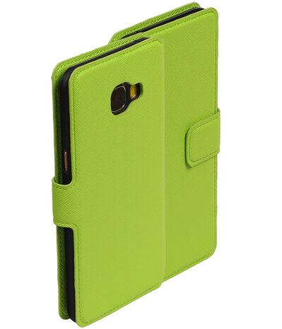 Groen Samsung Galaxy C5 TPU wallet case booktype hoesje HM Book