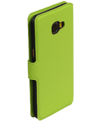 Groen Samsung Galaxy C5 TPU wallet case booktype hoesje HM Book