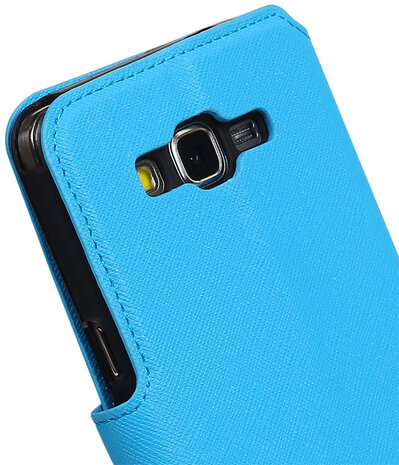 Blauw Samsung Galaxy Grand Prime G530 TPU wallet case booktype hoesje HM Book