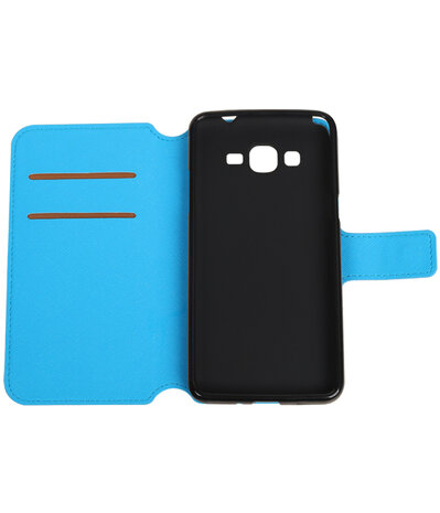 Blauw Samsung Galaxy Grand Prime G530 TPU wallet case booktype hoesje HM Book