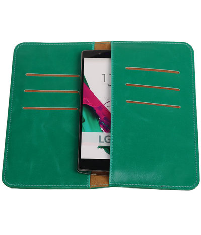 Groen Pull-up Large Pu portemonnee wallet voor LG