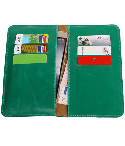 Groen Pull-up Large Pu portemonnee wallet voor LG