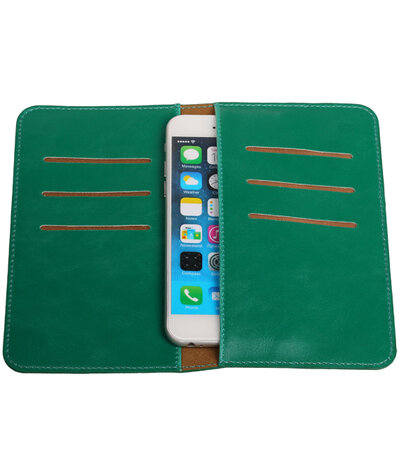 Groen Pull-up Medium Pu portemonnee wallet voor Apple iPhone 6 / 6s