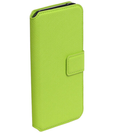 Groen Samsung Galaxy E5 TPU wallet case booktype hoesje HM Book