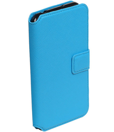 Blauw Huawei Y5 II TPU wallet case booktype hoesje HM Book