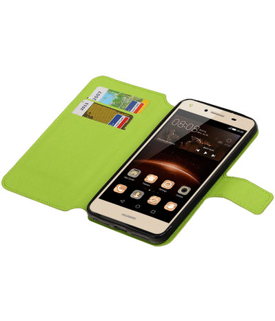 Blauw Huawei Y5 II TPU wallet case booktype hoesje HM Book