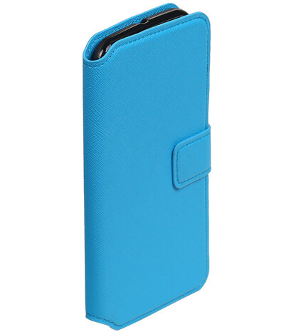 Blauw HTC 10 TPU wallet case booktype hoesje HM Book