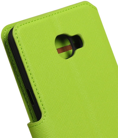 Groen Samsung Galaxy C7 TPU wallet case booktype hoesje HM Book