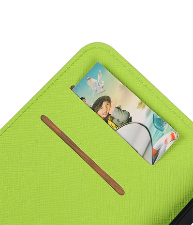 Groen Samsung Galaxy C7 TPU wallet case booktype hoesje HM Book