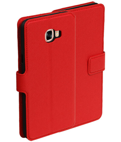 Rood Samsung Galaxy C7 TPU wallet case booktype hoesje HM Book