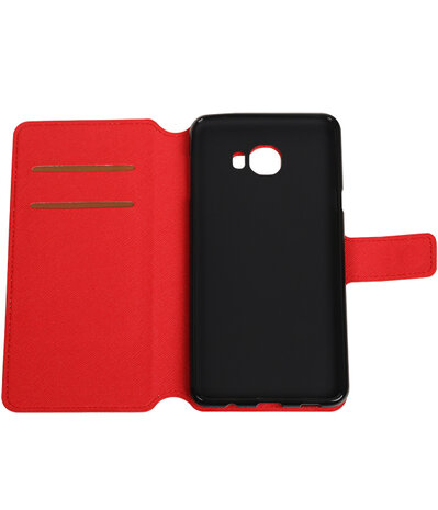 Rood Samsung Galaxy C7 TPU wallet case booktype hoesje HM Book