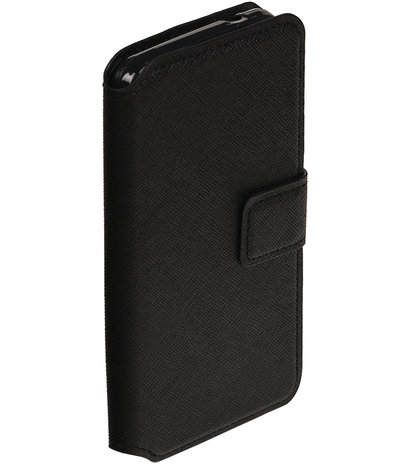 Zwart Huawei Y3 II TPU wallet case booktype hoesje HM Book