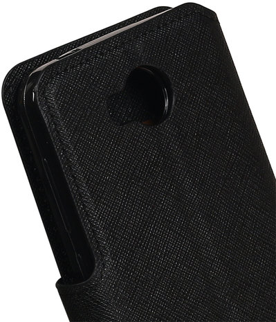 Zwart Huawei Y3 II TPU wallet case booktype hoesje HM Book