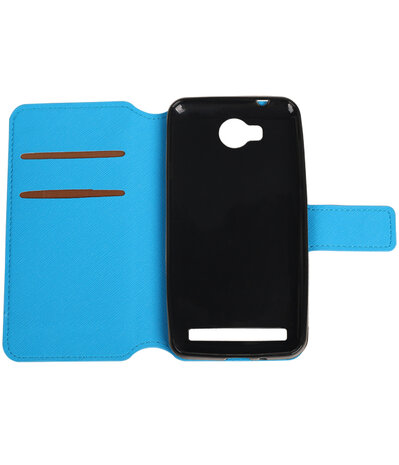 Blauw Huawei Y3 II TPU wallet case booktype hoesje HM Book