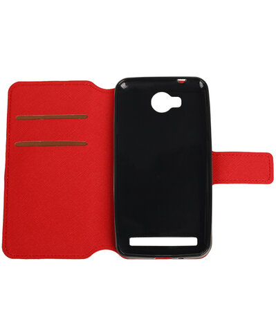 Rood Huawei Y3 II TPU wallet case booktype hoesje HM Book