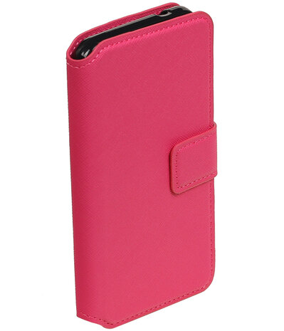 Roze Huawei Y3 II TPU wallet case booktype hoesje HM Book