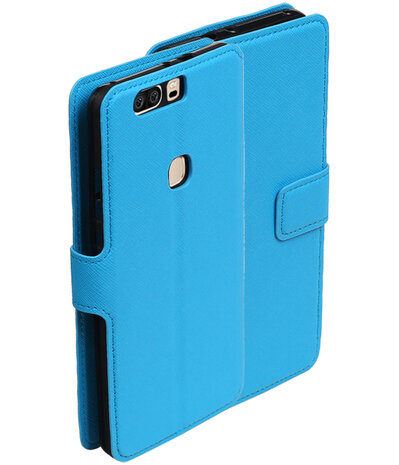 Blauw Huawei Honor V8 TPU wallet case booktype hoesje HM Book