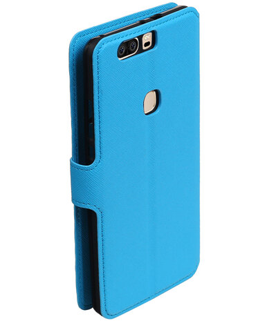 Blauw Huawei Honor V8 TPU wallet case booktype hoesje HM Book