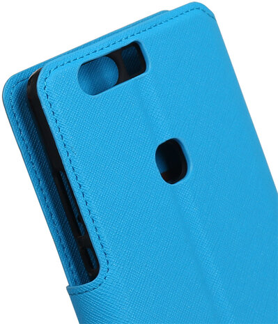 Blauw Huawei Honor V8 TPU wallet case booktype hoesje HM Book