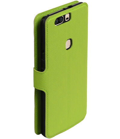 Groen Huawei Honor V8 TPU wallet case booktype hoesje HM Book