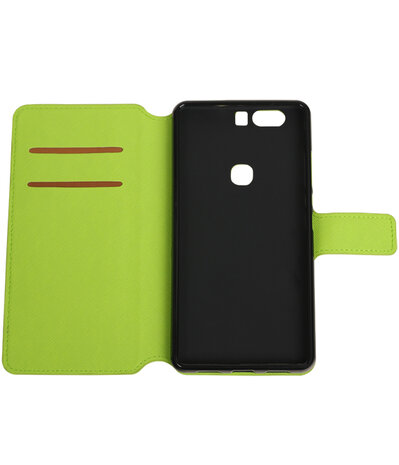 Groen Huawei Honor V8 TPU wallet case booktype hoesje HM Book