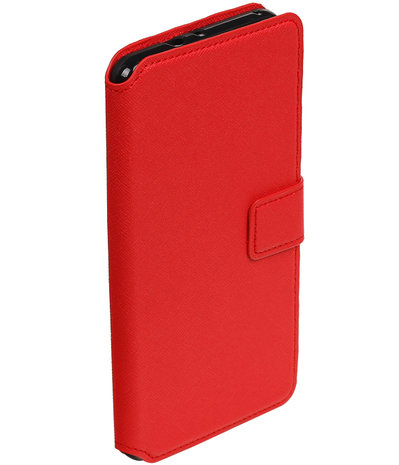 Rood Huawei Honor V8 TPU wallet case booktype hoesje HM Book