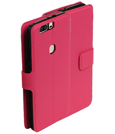 Roze Huawei Honor V8 TPU wallet case booktype hoesje HM Book