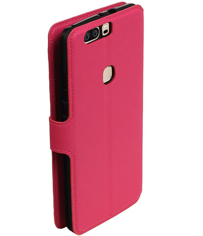 Roze Huawei Honor V8 TPU wallet case booktype hoesje HM Book