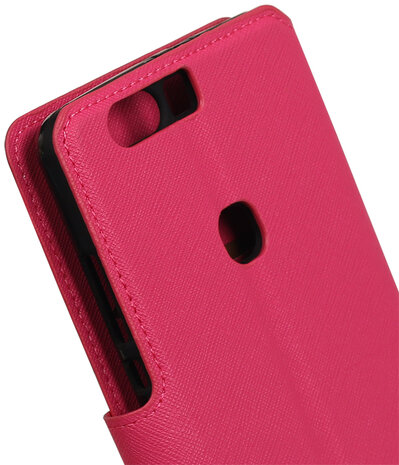 Roze Huawei Honor V8 TPU wallet case booktype hoesje HM Book