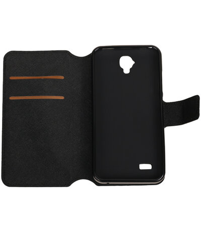 Zwart Huawei Y560 / Y5 TPU wallet case booktype hoesje HM Book