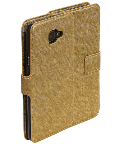 Goud Samsung Galaxy A7 2016 TPU wallet case booktype hoesje HM Book