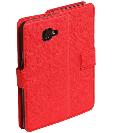 Rood Samsung Galaxy A7 2016 TPU wallet case booktype hoesje HM Book