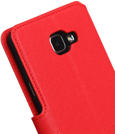 Rood Samsung Galaxy A7 2016 TPU wallet case booktype hoesje HM Book