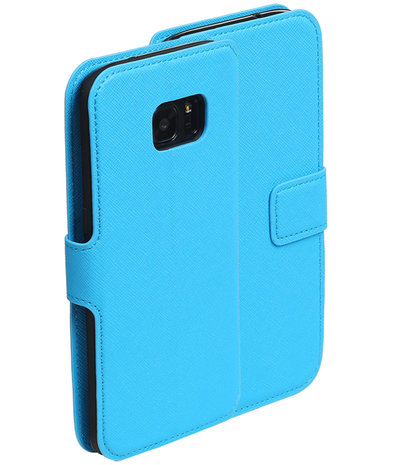 Blauw Samsung Galaxy S7 Edge 2016 TPU wallet case booktype hoesje HM Book
