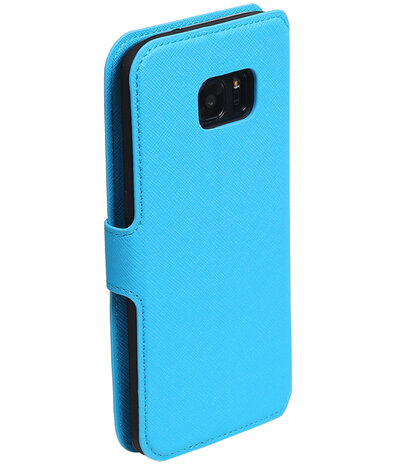 Blauw Samsung Galaxy S7 Edge 2016 TPU wallet case booktype hoesje HM Book