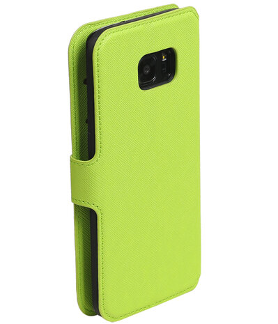 Groen Samsung Galaxy S7 Edge 2016 TPU wallet case booktype hoesje HM Book