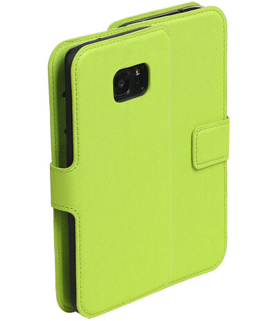 Groen Samsung Galaxy S7 Edge 2016 TPU wallet case booktype hoesje HM Book