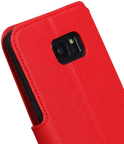 Rood Samsung Galaxy S7 Edge 2016 TPU wallet case booktype hoesje HM Book