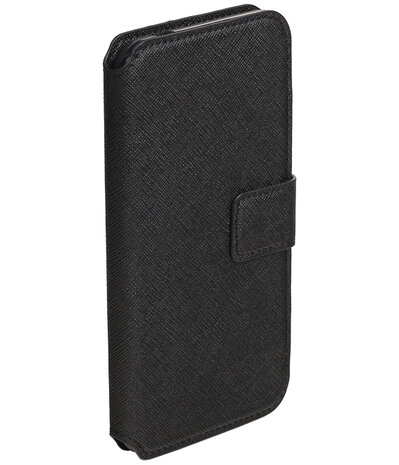 Zwart Samsung Galaxy J3 TPU wallet case booktype hoesje HM Book