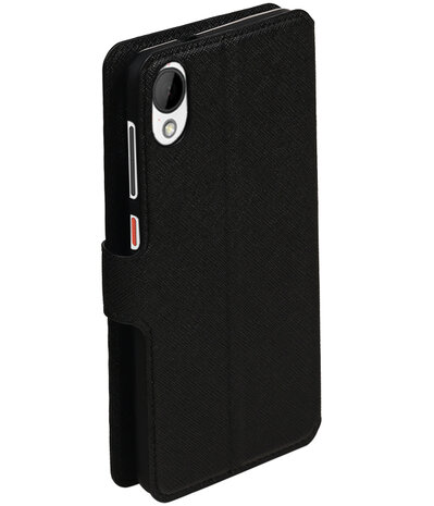 Zwart HTC Desire 825 TPU wallet case booktype hoesje HM Book