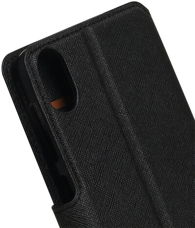 Zwart HTC Desire 825 TPU wallet case booktype hoesje HM Book