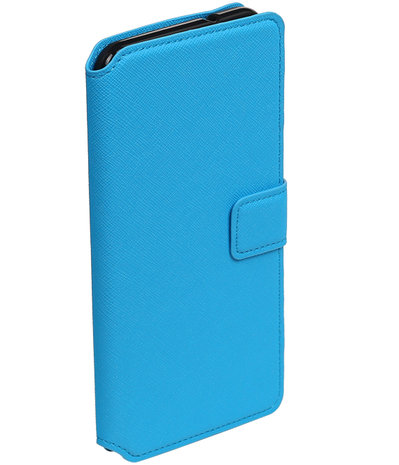 Blauw HTC Desire 825 TPU wallet case booktype hoesje HM Book