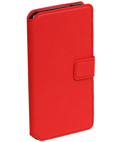 Rood HTC Desire 825 TPU wallet case booktype hoesje HM Book