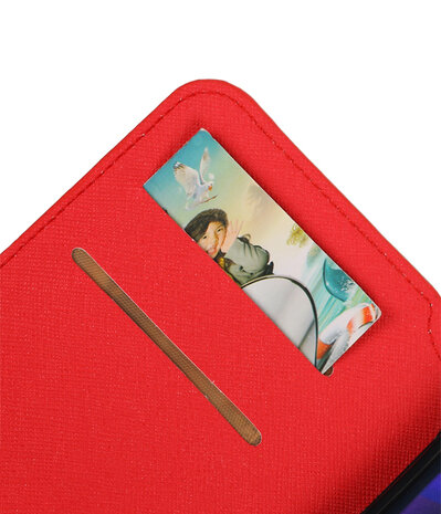 Rood HTC Desire 825 TPU wallet case booktype hoesje HM Book